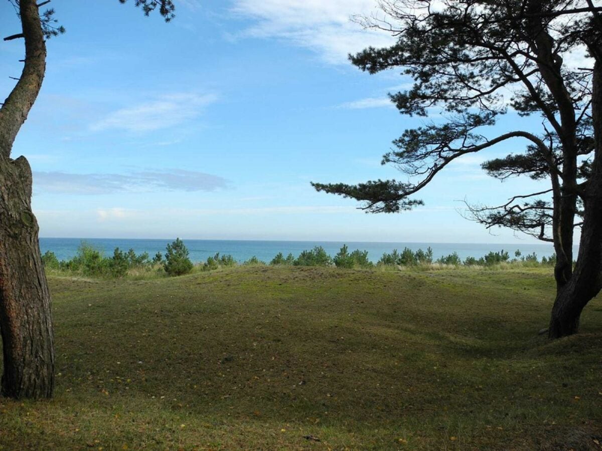 Blick zum Meer über die Dünen