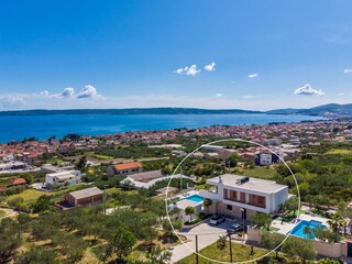 Marked position of the Villa in place Kaštel Gomilica