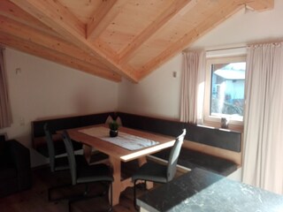 cozy sitting area in the kitchen