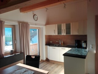 kitchen with balcony