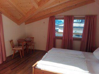 double room with balcony and extra bed possible