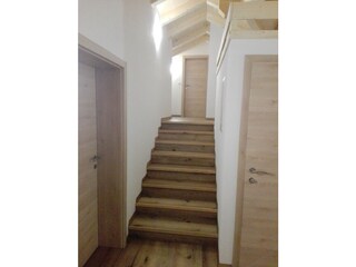 stairs in the flat up to bath room and toilet