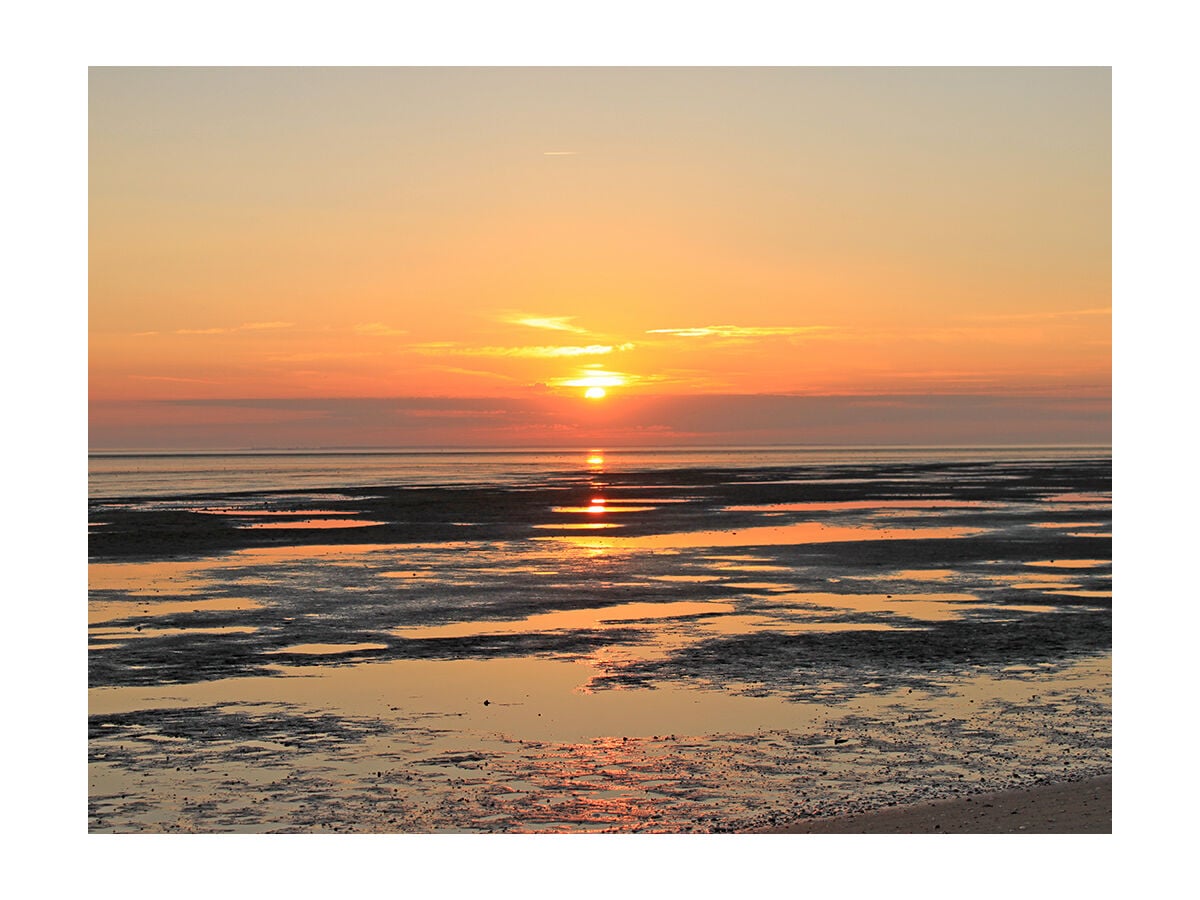 Sonnenuntergang an der Leybucht