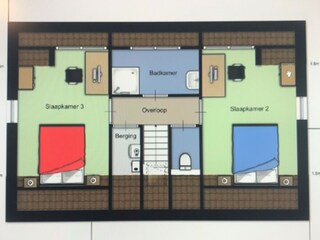 Villa Kamperland Pianta del piano 42