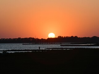 Sonnenuntergang über das Veerse Meer