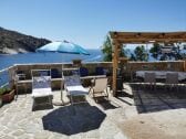 terrace on the cliffs with pergola