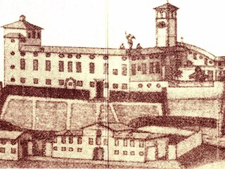 Zeichnung der Burg aus dem 18. Jahrhundert