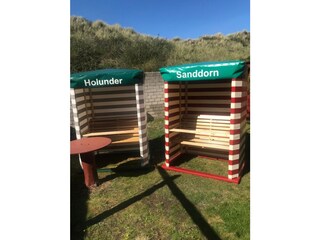 Garten mit Strandzelt