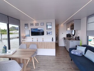 Wohnbereich Hausboot Fjord Dory Schleswig / Schlei
