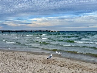 Ostseestrand Scharbeutz mit neuer Seebrücke