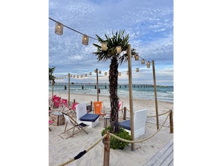 Chillen abends am Strand