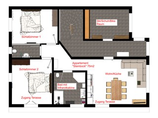 Appartamento per vacanze Au in Vorarlberg Pianta del piano 15