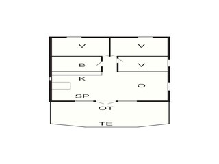 Vakantiehuis Thorsminde Grondplan 43