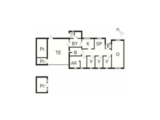 Vakantiehuis Ejerslev Grondplan 36