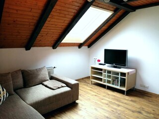 Sofa und Flachbildfernseh