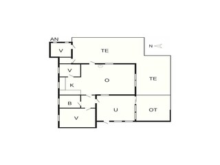 Vakantiehuis Humlum Grondplan 34