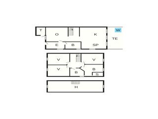 Casa de vacaciones Blåvand Plano de planta 58