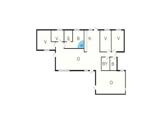 Vakantiehuis Fjellerup Strand Grondplan 36