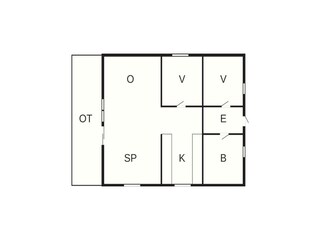 Vakantiehuis Stauning Grondplan 55