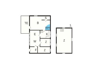 Vakantiehuis Harboøre Grondplan 23