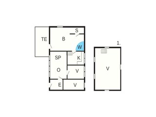 Vakantiehuis Harboøre Grondplan 22