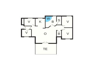 Vakantiehuis Vaeggerløse Grondplan 16