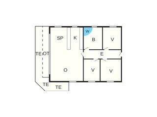 Casa de vacaciones Oksbøl Plano de planta 36