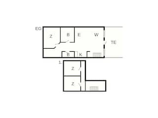 Appartement Tranum Strand Grondplan 41