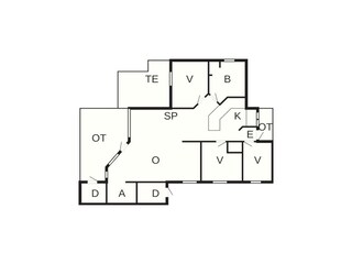 Vakantiehuis Ydø Grondplan 37