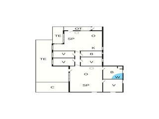 Casa de vacaciones Blåvand Plano de planta 48