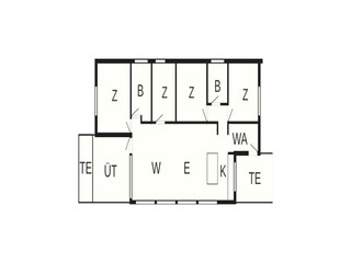 Vakantiehuis Nørlev Strand Grondplan 22