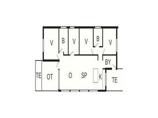 Vakantiehuis Nørlev Strand Grondplan 23