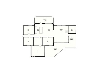 Vakantiehuis Aalbæk Grondplan 3