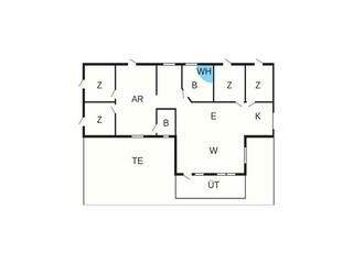 Vakantiehuis Vorupør Grondplan 37