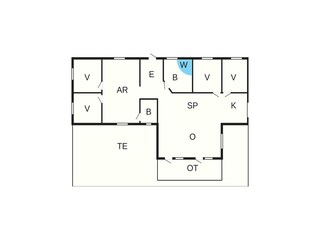 Casa de vacaciones Vorupør Plano de planta 6
