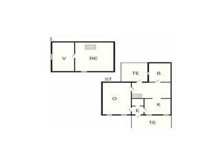 Vakantiehuis Bandholm Grondplan 34