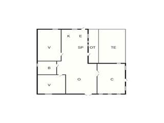 Vakantiehuis Bjerge Strand Grondplan 6