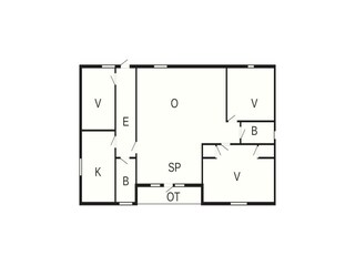 Vakantiehuis Vejers Strand Grondplan 4