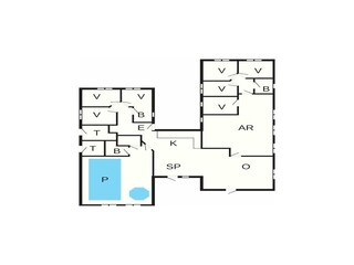 Vakantiehuis Brenderup Grondplan 45