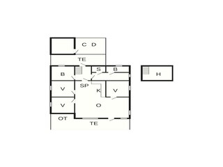 Casa de vacaciones Søndervig Plano de planta 42