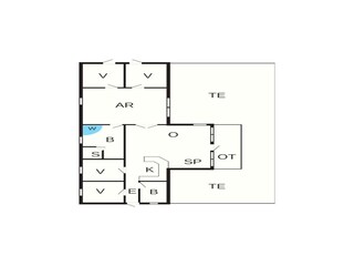 Casa de vacaciones Løkken Plano de planta 42