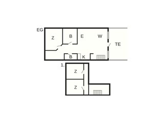 Appartement Tranum Strand Grondplan 7