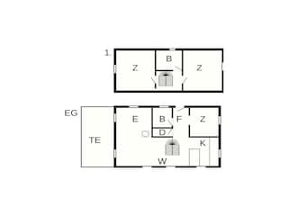 Vakantiehuis Vester Husby Grondplan 36