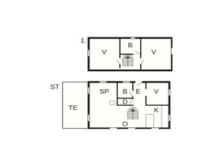 Casa per le vacanze Vester Husby Pianta del piano 36