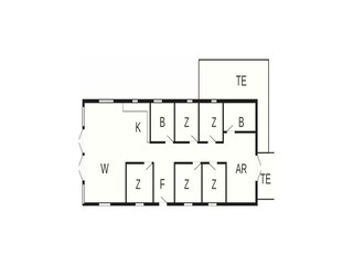 Vakantiehuis Fjellerup Strand Grondplan 36