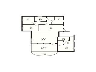 Vakantiehuis Ebeltoft Grondplan 3