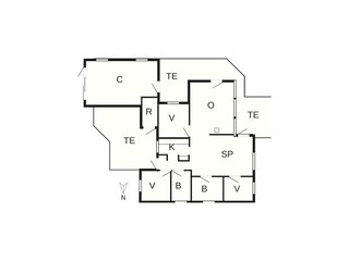Vakantiehuis Lønstrup Grondplan 25