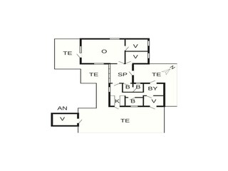 Vakantiehuis Aalbæk Grondplan 27