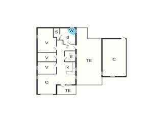 Casa de vacaciones Løkken Plano de planta 44