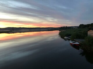 Abendstimmung am Achterwasser der Insel